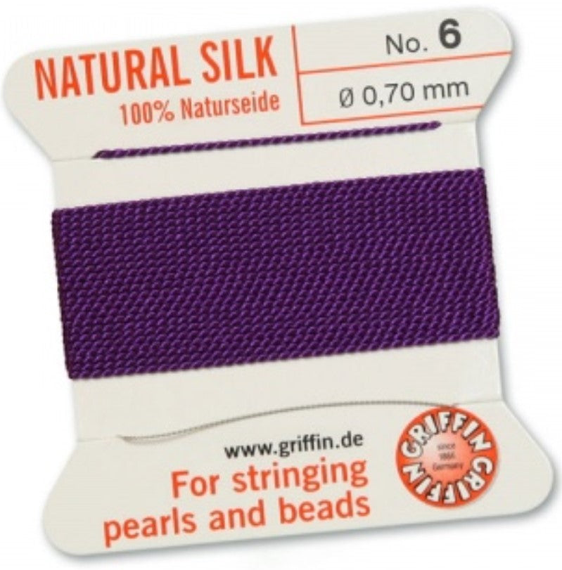 Silk Bead Cord Amethyst #6 - Default Title