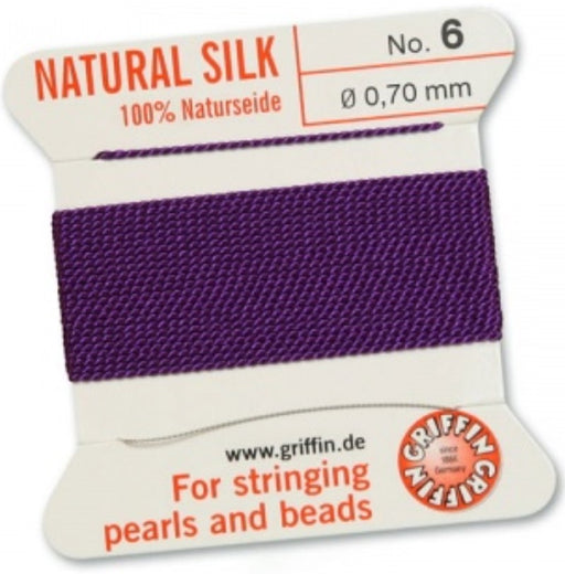 Silk Bead Cord Amethyst #6 - Default Title