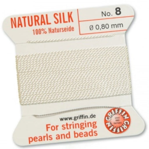 Silk Bead Cord White #8 - Default Title