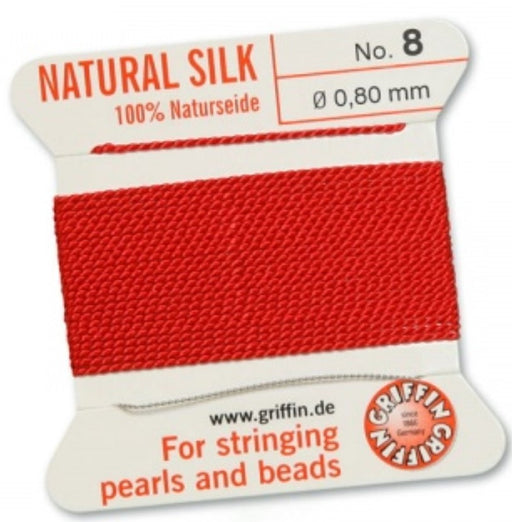 Silk Bead Cord Red #8 - Default Title