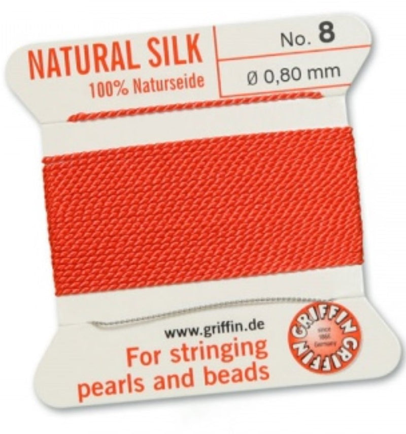 Silk Bead Cord Coral #8 - Default Title