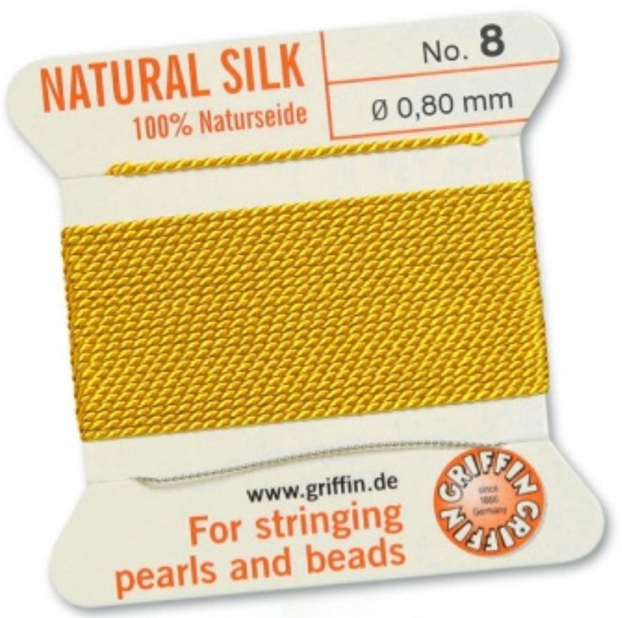 Silk Bead Cord Yellow #8 - Default Title
