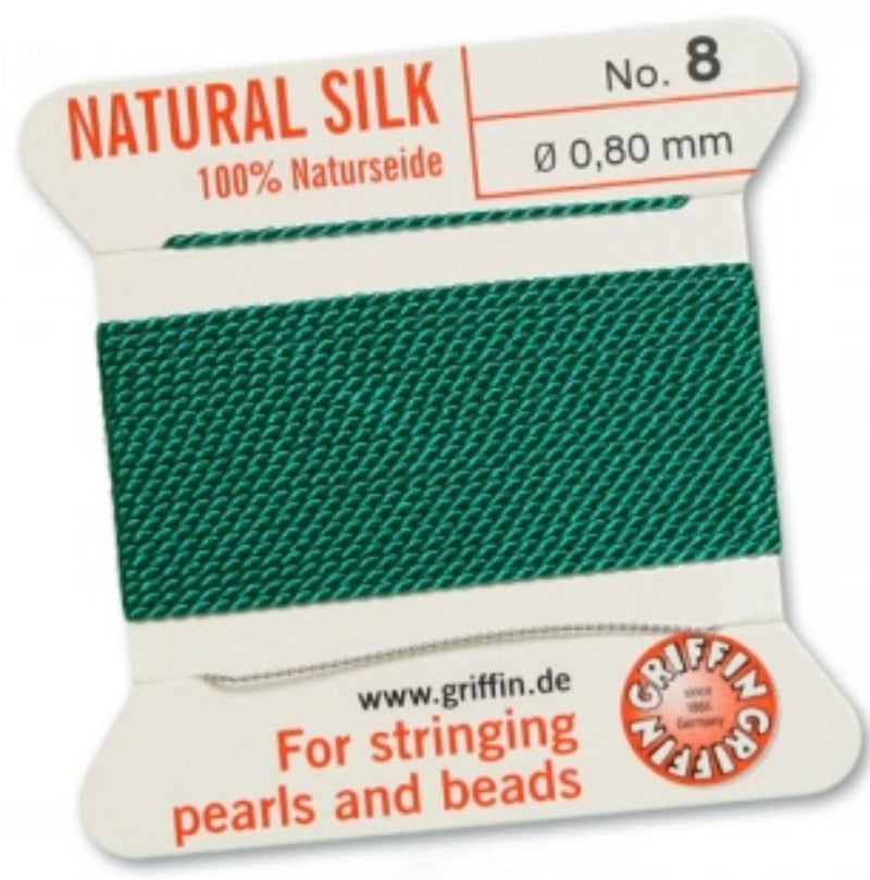 Silk Bead Cord Green #8 - Default Title