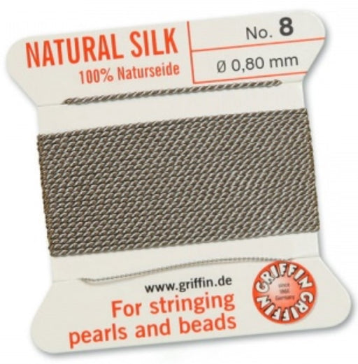 Silk Bead Cord Gray #8 - Default Title