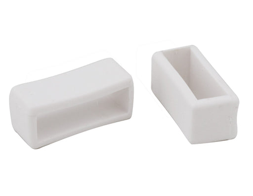 White PVC Strap Keepers 24mm (pk/5) - Default Title
