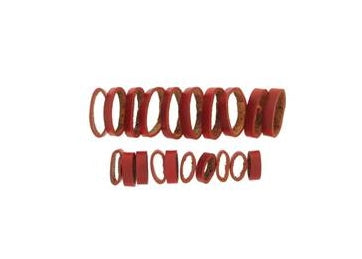 Brown Leather Strap Keepers Brown (27 pc) - Default Title