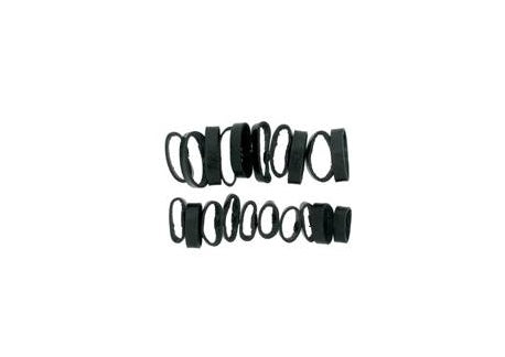 Black Leather Strap Keepers (27 pc) - Default Title