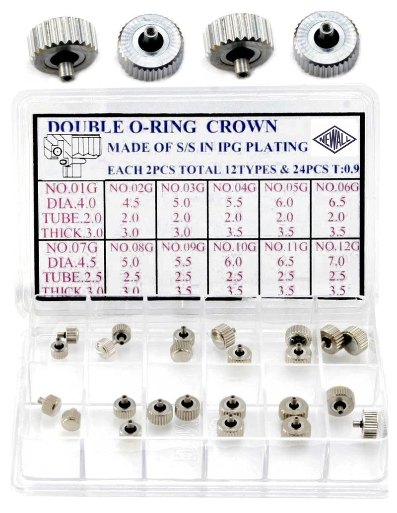 Double O-Ring Steel Crown Assortment (24 pc) - Default Title