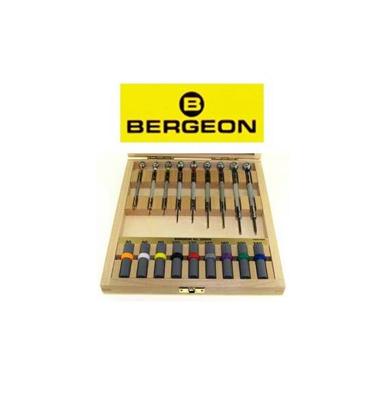 Screwdriver Set (9 pc) Bergeon w/ Wood Box - Default Title