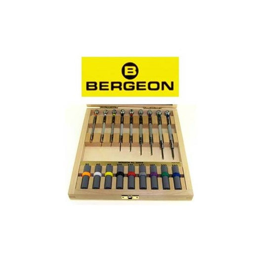 Screwdriver Set (9 pc) Bergeon w/ Wood Box - Default Title